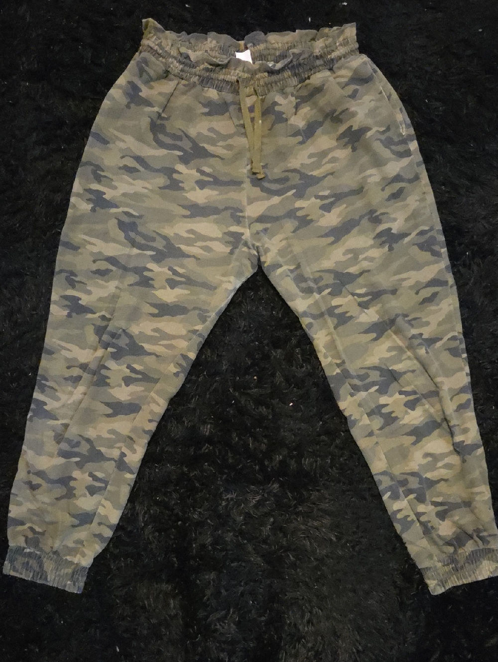 No Boundaries Green Camo Jogger Pants